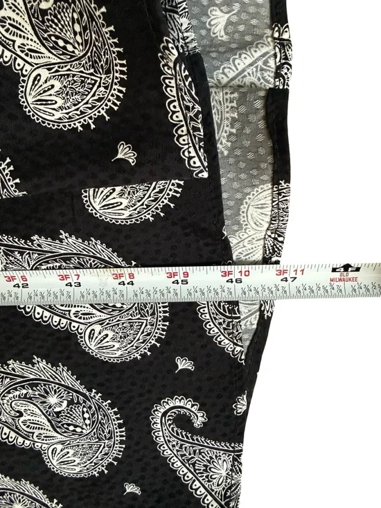 Ted Baker Black & White Mixed Paisley Midi Dress Size 2 Boho Designer Occasion - Picture 6 of 16